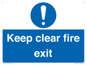 Keep Clear Fire Exit